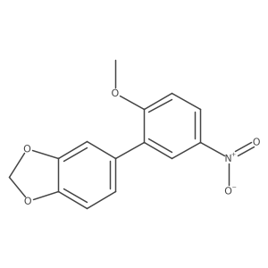 5-(2-Methoxy-5-nitrophenyl)benzo[d][1,3]dioxole Structure
