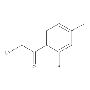 2-Amino-1-(2-bromo-4-chlorophenyl)ethan-1-one Structure