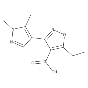 3-(1,5-Dimethyl-1h-pyrazol-4-yl)-5-ethylisoxazole-4-carboxylic acid结构式