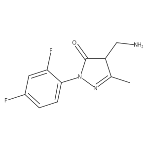 3H-Pyrazol-3-one, 4-(aminomethyl)-2-(2,4-difluorophenyl)-2,4-dihydro-5-methyl- Structure