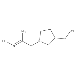 (Z)-N'-hydroxy-2-[3-(hydroxymethyl)pyrrolidin-1-yl]ethanimidamide结构式