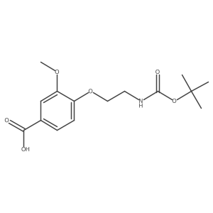 4-(2-tert-Butoxycarbonylaminoethoxy)-3-methoxybenzoic acid结构式