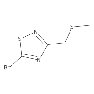 5-Bromo-3-((methylthio)methyl)-1,2,4-thiadiazole Structure