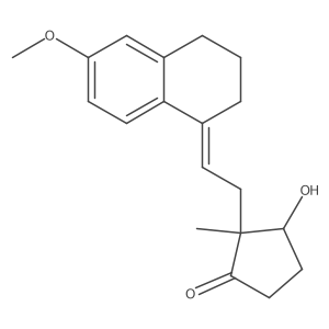 2-[2-(3,4-Dihydro-6-methoxy-1(2H)-naphthalenylidene)ethyl]-3-hydroxy-2-methylcyclopentanone结构式