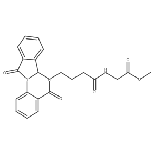 methyl N-[4-(5,11-dioxo-6a,11-dihydroisoindolo[2,1-a]quinazolin-6(5H)-yl)butanoyl]glycinate结构式