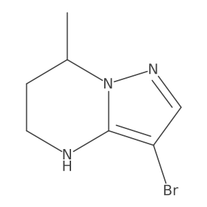 3-Bromo-7-methyl-4H,5H,6H,7H-pyrazolo[1,5-a]pyrimidine结构式