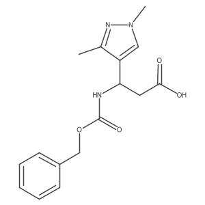 3-{[(benzyloxy)carbonyl]amino}-3-(1,3-dimethyl-1H-pyrazol-4-yl)propanoic acid Structure