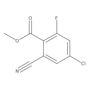 Methyl 4-chloro-2-cyano-6-fluorobenzoate Structure