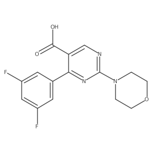 4-(3,5-Difluorophenyl)-2-(morpholin-4-yl)pyrimidine-5-carboxylic acid结构式