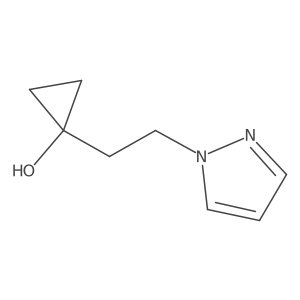 1-[2-(1H-pyrazol-1-yl)ethyl]cyclopropan-1-ol结构式