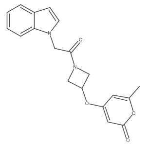 4-((1-(2-(1H-indol-1-yl)acetyl)azetidin-3-yl)oxy)-6-methyl-2H-pyran-2-one Structure