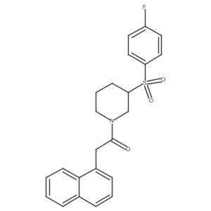 1-(3-((4-Fluorophenyl)sulfonyl)piperidin-1-yl)-2-(naphthalen-1-yl)ethanone Structure