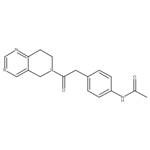 N-(4-(2-(7,8-dihydropyrido[4,3-d]pyrimidin-6(5H)-yl)-2-oxoethyl)phenyl)acetamide结构式