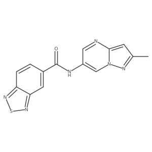 N-(2-methylpyrazolo[1,5-a]pyrimidin-6-yl)benzo[c][1,2,5]thiadiazole-5-carboxamide结构式