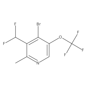 4-Bromo-3-(difluoromethyl)-2-methyl-5-(trifluoromethoxy)pyridine Structure