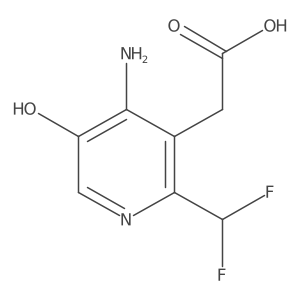 2-(4-Amino-2-(difluoromethyl)-5-hydroxypyridin-3-yl)acetic acid Structure