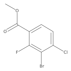Methyl 3-bromo-4-chloro-2-fluorobenzoate结构式