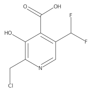 2-(Chloromethyl)-5-(difluoromethyl)-3-hydroxypyridine-4-carboxylic acid Structure