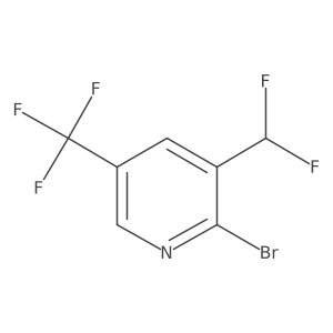 2-Bromo-3-(difluoromethyl)-5-(trifluoromethyl)pyridine Structure