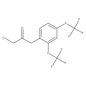 1-Chloro-3-(2-(trifluoromethoxy)-4-(trifluoromethylthio)phenyl)propan-2-one Structure