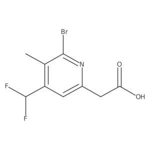 2-(6-Bromo-4-(difluoromethyl)-5-methylpyridin-2-yl)acetic acid Structure