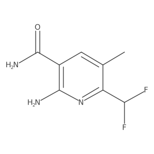 2-Amino-6-(difluoromethyl)-5-methylnicotinamide结构式