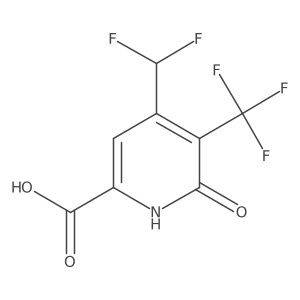 4-(Difluoromethyl)-6-hydroxy-5-(trifluoromethyl)picolinic acid Structure