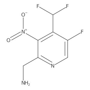 2-(Aminomethyl)-4-(difluoromethyl)-5-fluoro-3-nitropyridine Structure