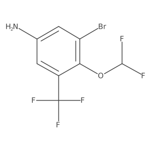 3-Bromo-4-difluoromethoxy-5-(trifluoromethyl)aniline结构式