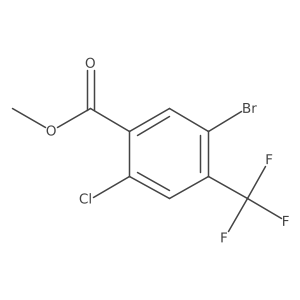 Methyl 5-bromo-2-chloro-4-(trifluoromethyl)benzoate结构式