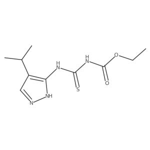 Ethyl aminon-(4-isopropyl-1H-pyrazol-5-yl)methanethiocarbamate结构式