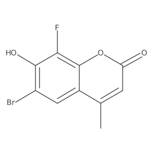 6-Bromo-8-fluoro-7-hydroxy-4-methylcoumarin Structure