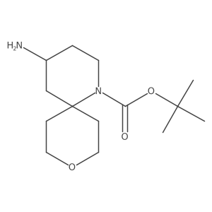 Tert-butyl 4-amino-9-oxa-1-azaspiro[5.5]undecane-1-carboxylate结构式