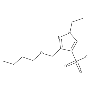 3-(butoxymethyl)-1-ethyl-1H-pyrazole-4-sulfonyl chloride结构式