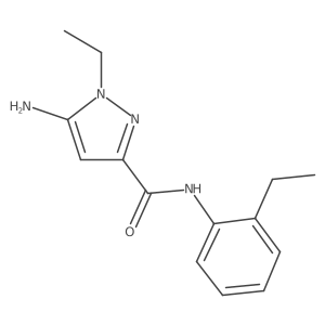 5-amino-1-ethyl-N-(2-ethylphenyl)-1H-pyrazole-3-carboxamide结构式