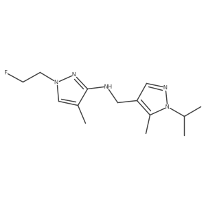 1-(2-fluoroethyl)-4-methyl-N-{[5-methyl-1-(propan-2-yl)-1H-pyrazol-4-yl]methyl}-1H-pyrazol-3-amine结构式