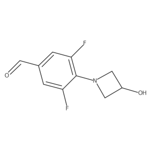 3,5-Difluoro-4-(3-hydroxyazetidin-1-yl)benzaldehyde Structure
