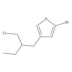2-Bromo-4-[2-(chloromethyl)butyl]furan Structure