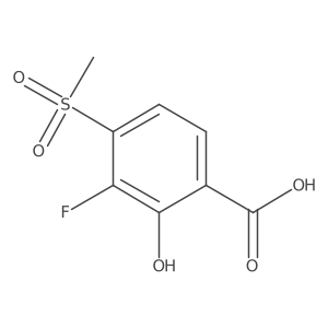 3-Fluoro-2-hydroxy-4-methanesulfonylbenzoic acid Structure