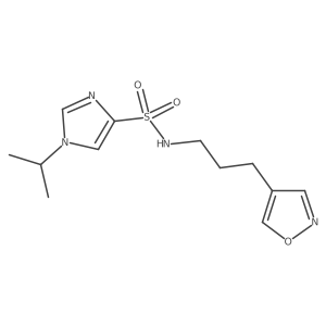 1-isopropyl-N-(3-(isoxazol-4-yl)propyl)-1H-imidazole-4-sulfonamide Structure
