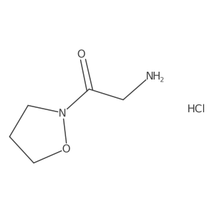 2-Amino-1-(1,2-oxazolidin-2-yl)ethan-1-one hydrochloride结构式