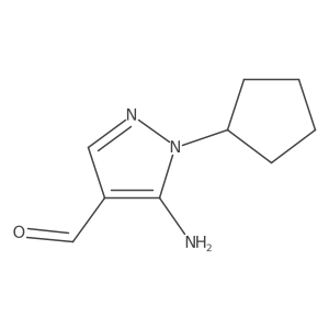 5-Amino-1-cyclopentyl-1H-pyrazole-4-carbaldehyde结构式