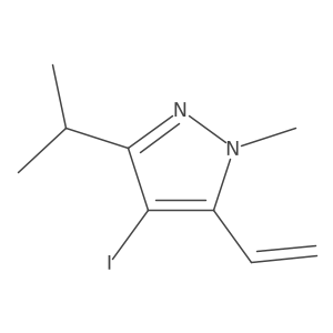 4-Iodo-3-isopropyl-1-methyl-5-vinyl-1H-pyrazole Structure