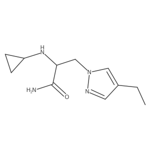 2-(cyclopropylamino)-3-(4-ethyl-1H-pyrazol-1-yl)propanamide Structure