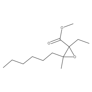 Methyl 2-ethyl-3-hexyl-3-methyloxirane-2-carboxylate结构式