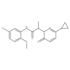 N-(5-chloro-2-methoxyphenyl)-2-(3-cyclopropyl-6-oxopyridazin-1(6H)-yl)propanamide Structure