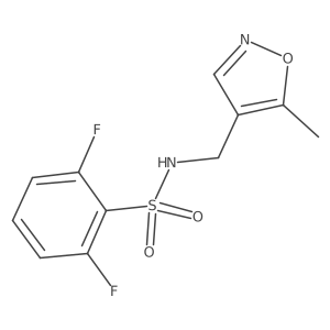 2,6-difluoro-N-((5-methylisoxazol-4-yl)methyl)benzenesulfonamide结构式