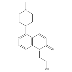8-(2-hydroxyethyl)-4-(4-methylpiperazin-1-yl)pyrido[2,3-d]pyrimidin-7(8H)-one结构式