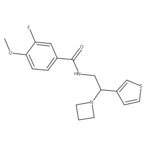 N-(2-(azetidin-1-yl)-2-(thiophen-3-yl)ethyl)-3-fluoro-4-methoxybenzamide Structure