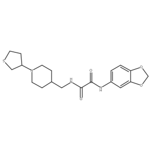 N1-(benzo[d][1,3]dioxol-5-yl)-N2-((1-(tetrahydrothiophen-3-yl)piperidin-4-yl)methyl)oxalamide Structure